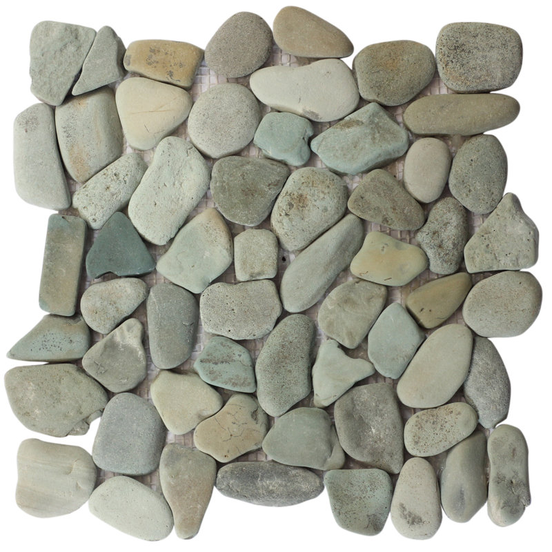 FuStone Taipei Random Sized Natural Stone Mosaic Tile in Green Wayfair